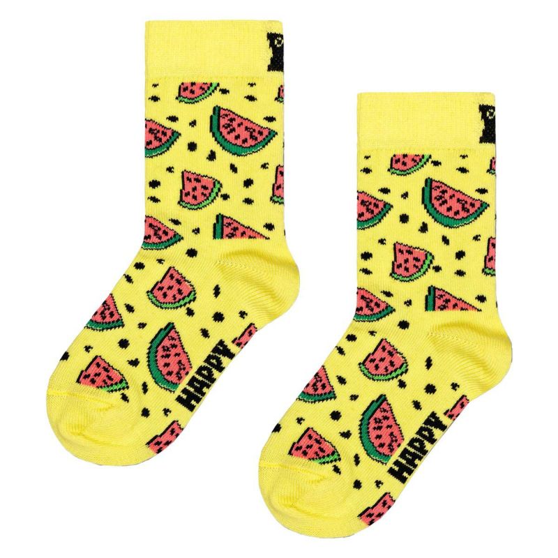 【2足セット】HappySocksハッピーソックスメンズ＆レディースプレゼント無料ラッピングギフトKids2-PackMelonSocksスイカ柄子供用キッズクルー丈ソックス2足組靴下14240007