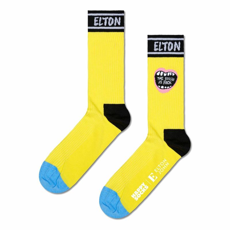 【6足セット】HappySocksハッピーソックスメンズ＆レディースプレゼント無料ラッピングギフトEltonJohn6-PackGiftSetエルトンジョンコラボクルー丈ソックス靴下6足ギフトBOX14243002