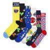 【6足セット】HappySocksハッピーソックス【Limited】HappySocks×EltonJohn(エルトンジョン)6-PackGiftSetGIFTBOXコラボ6足組クルー丈ソックス靴下ユニセックスメンズ＆レディースプレゼント無料ラッピングギフト14243002