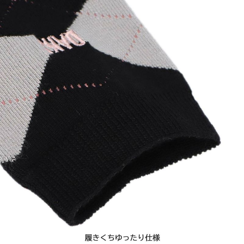 DAKSダックス日本製履き口ソフトレーヨンシルク混DAKS刺繍アーガイルクルー丈レディースソックス靴下女性プレゼントギフト03367010