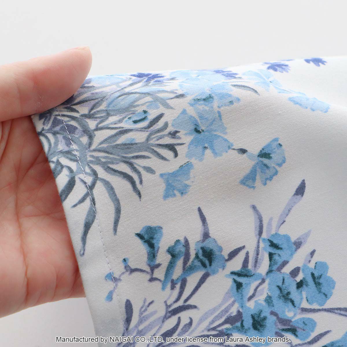 LAURA ASHLEY 形態安定加工 メーガン柄 TCサテン 後結び 背付き セツキ