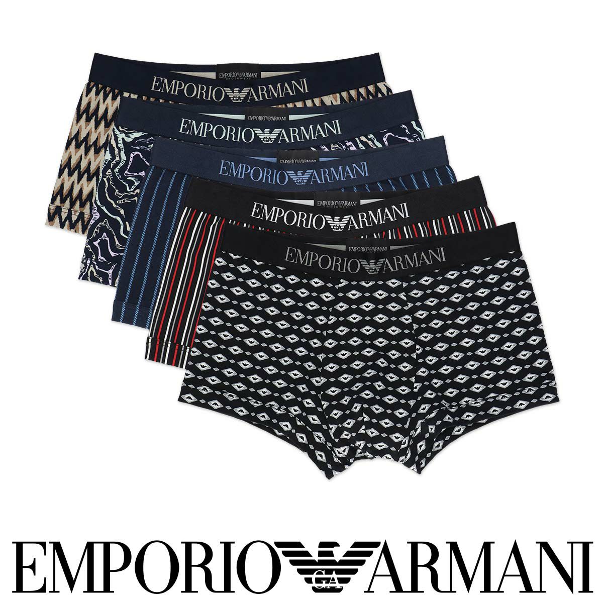 1枚】EMPORIO ARMANI CLASSIC PATTERN MIX クラシック パターン  