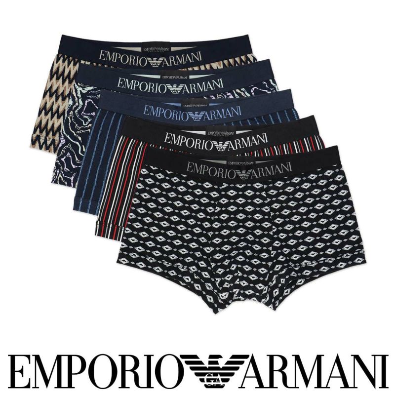 【1枚】EMPORIOARMANIエンポリオアルマーニCLASSICPATTERNMIXクラシックパターンボクサーパンツ前閉じEUサイズメンズ男性プレゼントギフト無料ラッピングブランドアンダーウェア54045049公式ショップ正規ライセンス商品