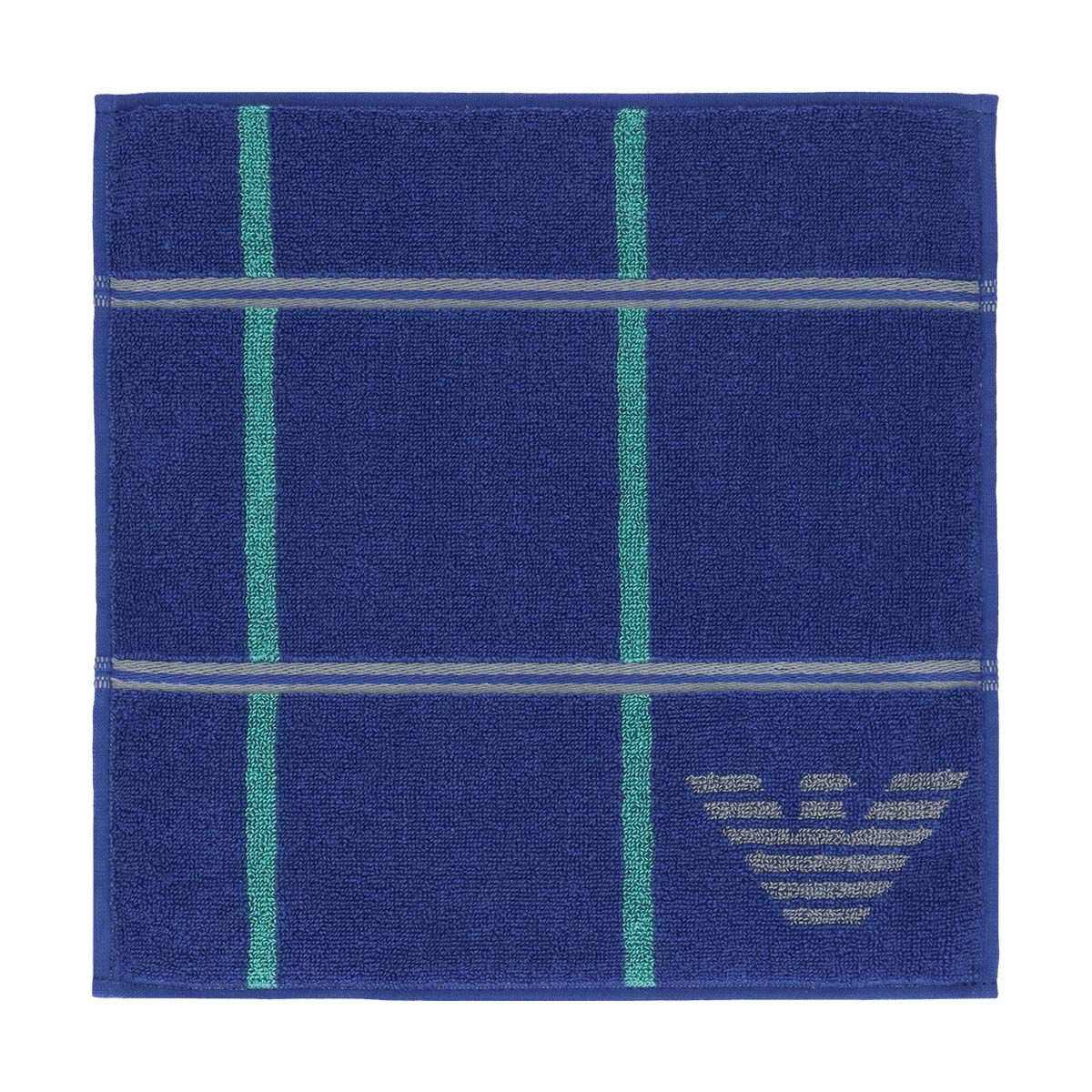 EMPORIOARMANI（エンポリオアルマーニ）ロゴボーダー綿100％タオルハンカチ（ハンドタオル）男性メンズクリスマスプレゼント贈答ギフト02340019公式ショップ正規ライセンス商品