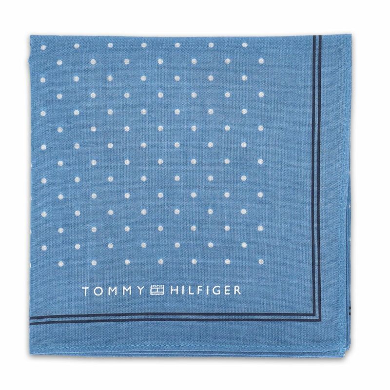 365日最短翌日発送】 TOMMY HILFIGER ハンカチ ドット柄 綿100 365日最短翌日発送】 TOMMY HILFIGER ハンカチ ドット柄 綿100