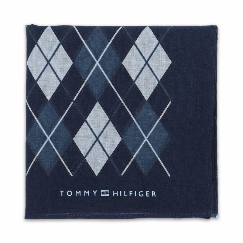 【メール便全国220円】TOMMYHILFIGER｜トミーヒルフィガー公式ショップ正規ライセンス商品綿100％ハンカチアーガイル柄【入学祝就職祝】トミーブランド無料ラッピング男性メンズプレゼント無料ラッピング贈答ギフト02582162