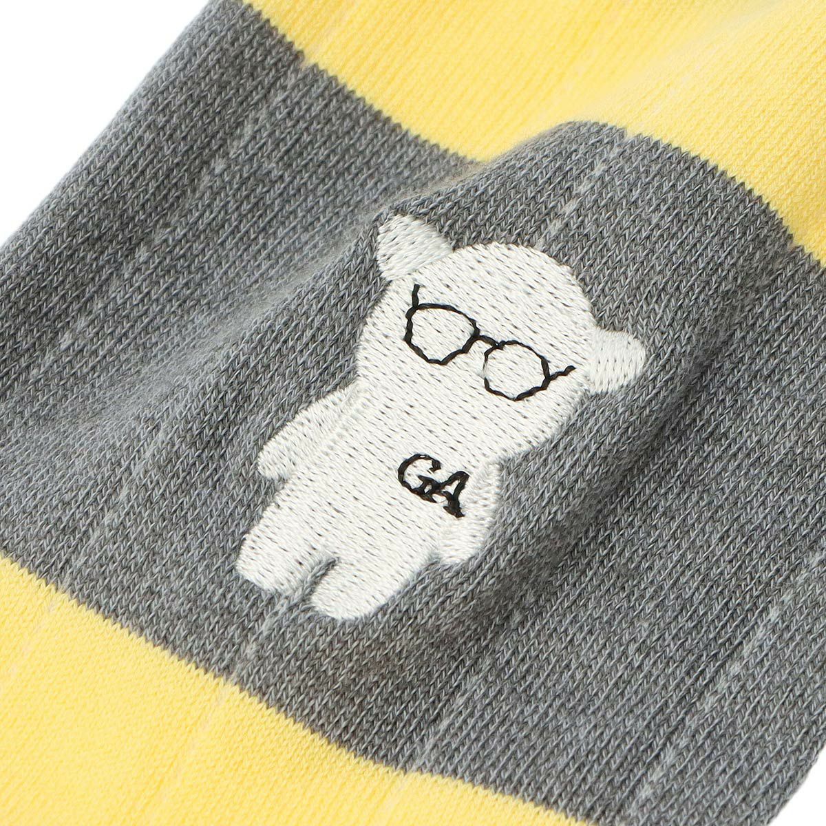 EMPORIOARMANIエンポリオアルマーニタックストライプ3色ボーダーマンガベア刺繍ミドル丈カジュアルソックスメンズ靴下男性紳士プレゼントギフト02342403