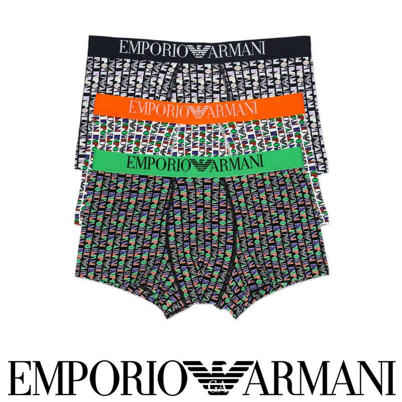 ★SALE★【1枚】EMPORIO ARMANI エンポリオ アルマーニ ALL OVER VERTICAL LOGO バーティカル ロゴ  ボクサーパンツ 前閉じ EUサイズ メンズ 男性 プレゼント ギフト 無料ラッピング ブランド アンダーウェア 54045080 公式ショップ ...