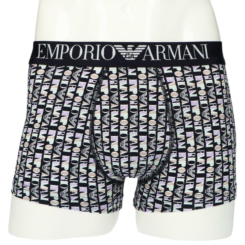 【1枚】EMPORIO ARMANI エンポリオ アルマーニ ALL OVER VERTICAL LOGO バーティカル ロゴ ボクサーパンツ 前閉じ  EUサイズ メンズ 男性 プレゼント ギフト 無料ラッピング ブランド アンダーウェア 54045080 公式ショップ 正規ライセンス商品