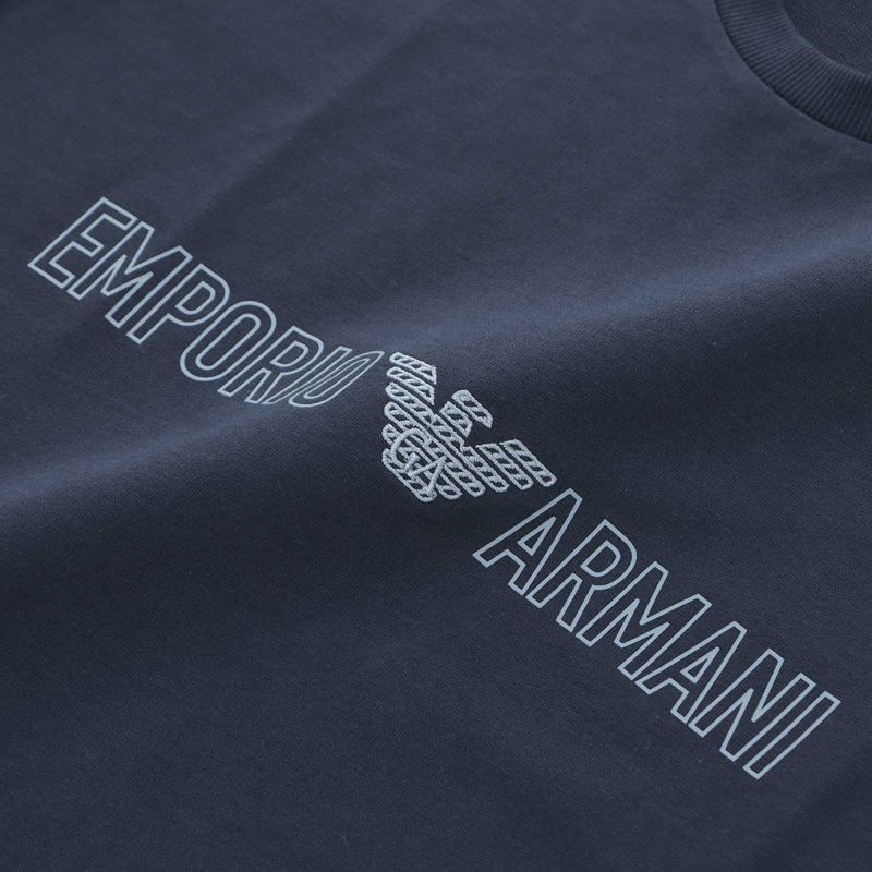 EMPORIOARMANIエンポリオアルマーニALLOVERLOGOTERRY半袖Tシャツメンズ男性メンズEUサイズプレゼント無料ラッピングギフト54045663公式ショップ正規ライセンス商品