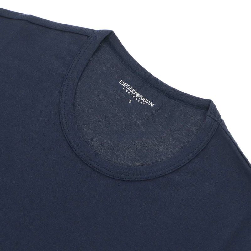 EMPORIO ARMANI エンポリオ アルマーニ PURE COTTON REGULAR FIT T-SHIRT ピュアコットン クルーネック  長袖 Tシャツ メンズ 54047223 | 靴下 ソックス 通販のナイガイ公式オンラインショップ