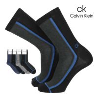 CalvinKleinカルバンクラインブロックストライプミドル丈カジュアルソックスメンズ靴下男性プレゼントギフト02542265