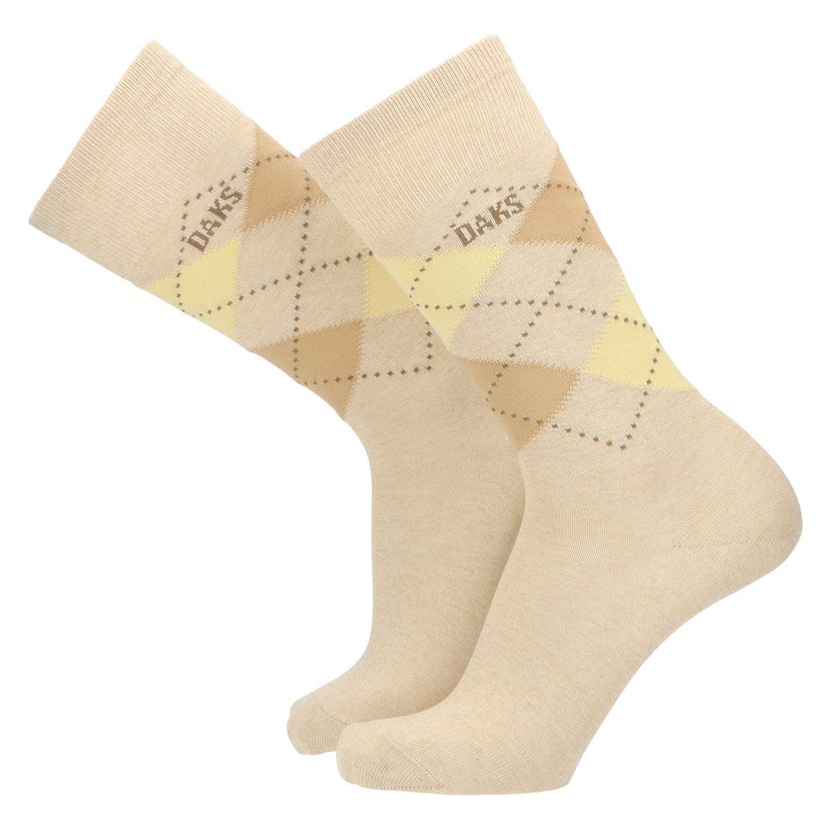 DAKSダックスNewアーガイルDDカット履き口ゆったり・オーガニックコットン混クルー丈メンズカジュアルソックス靴下男性プレゼントギフト02512667