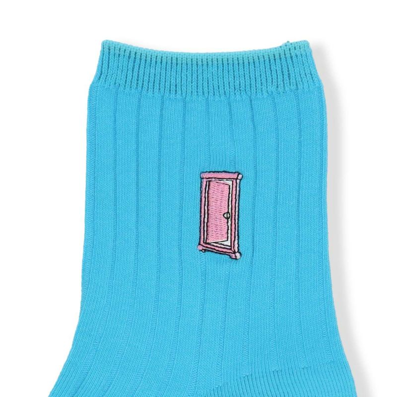 ドラえもんマルチ刺繍後ろ姿ショート丈キャラクターメンズカジュアルソックス靴下男性プレゼントギフト02462201