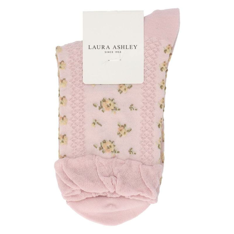 LAURAASHLEYローラアシュレイ履きくちゆったり綿混Luellaクルー丈ソックスレディース靴下女性婦人プレゼントギフト03357381