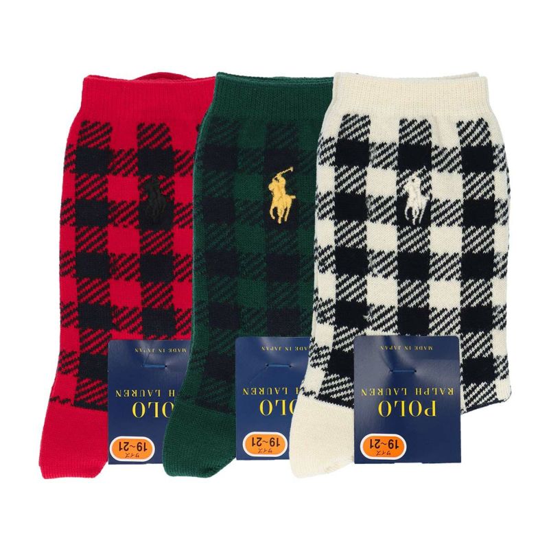 POLO RALPH LAUREN HOLIDAY バッファローチェック キッズソックス 04803750 | 靴下 ソックス  通販のナイガイ公式オンラインショップ