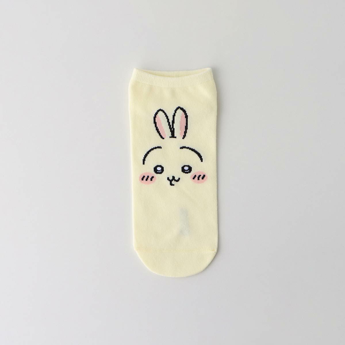 ちいかわスニーカー丈ソックスうさぎフェイス靴下レディースキャラクター03197007