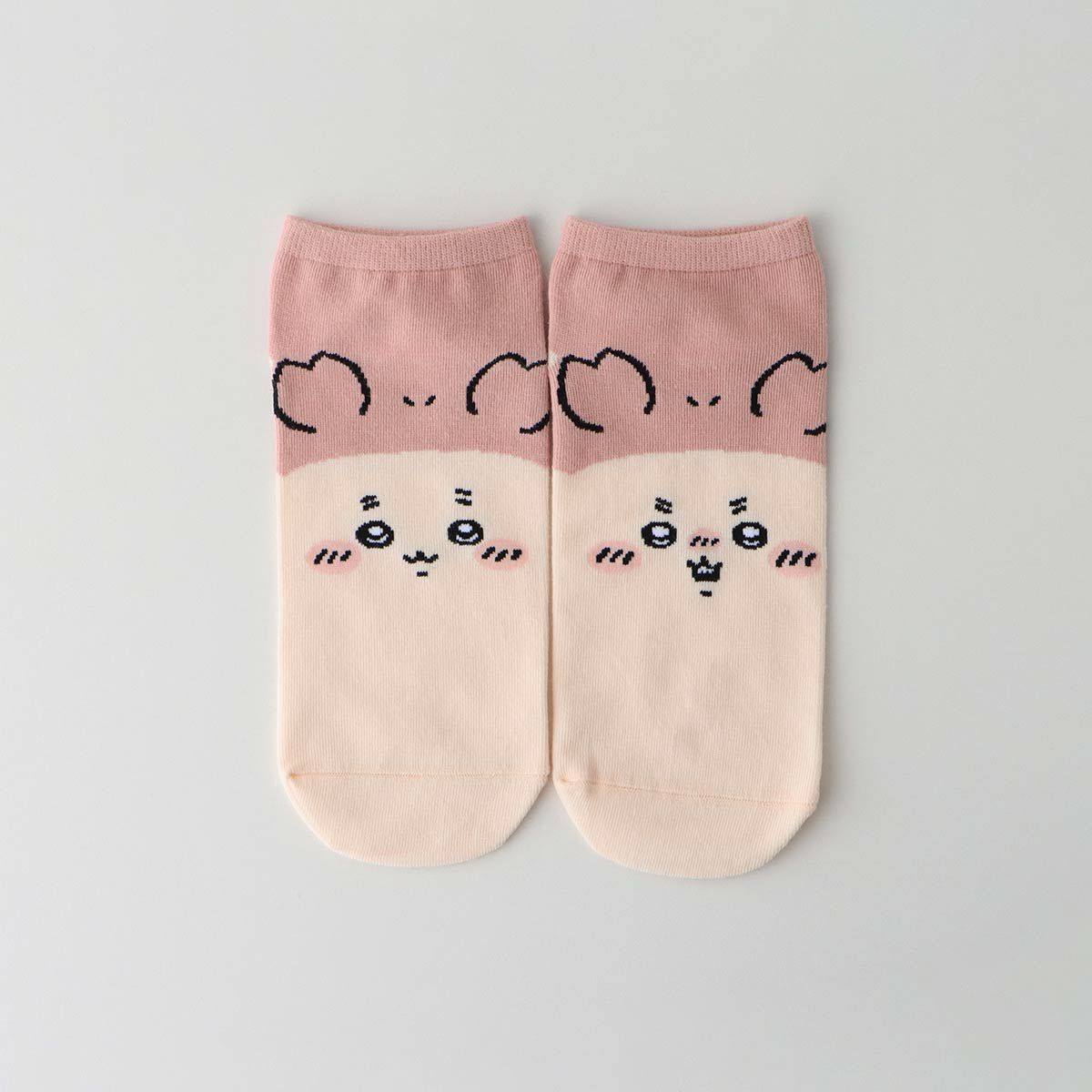 ちいかわスニーカー丈ソックス古本屋フェイスカニちゃん靴下レディースキャラクター3197009