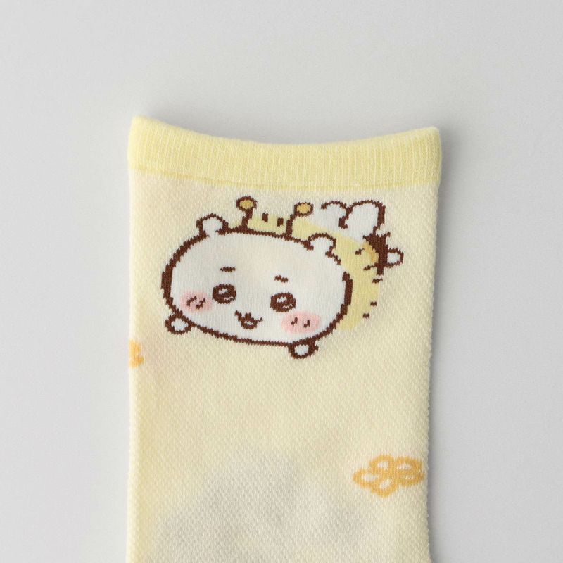ちいかわハチワレうさぎハチ総柄メッシュクルー丈ソックス靴下レディースキャラクター03197011