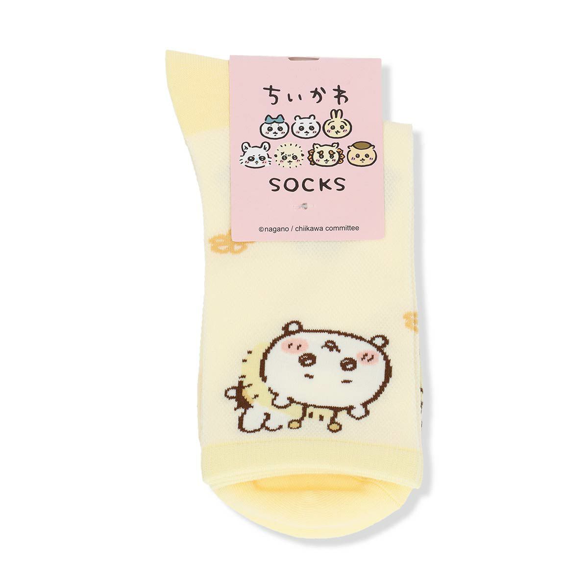 ちいかわハチワレうさぎハチ総柄メッシュクルー丈ソックス靴下レディースキャラクター03197011