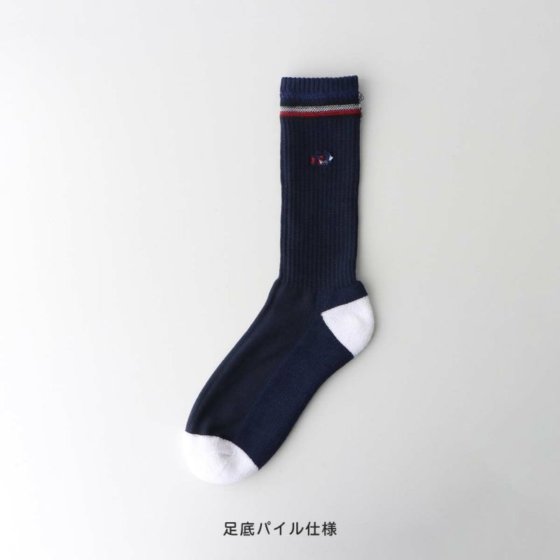 【WEB限定】【3足セット】TOMMYHILFIGERトミーヒルフィガーメンズレディースオーガニックコットン混足底パイルワンポイントラインリブクルー丈ソックス92554051