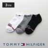 【WEB限定】【3足セット】TOMMYHILFIGERトミーヒルフィガーメンズレディースオーガニックコットン混足底パイルワンポイントロゴスニーカー丈ソックス92554054