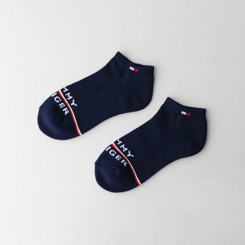 【WEB限定】【3足セット】TOMMYHILFIGERトミーヒルフィガーメンズレディースオーガニックコットン混足底パイルワンポイントロゴスニーカー丈ソックス92554054