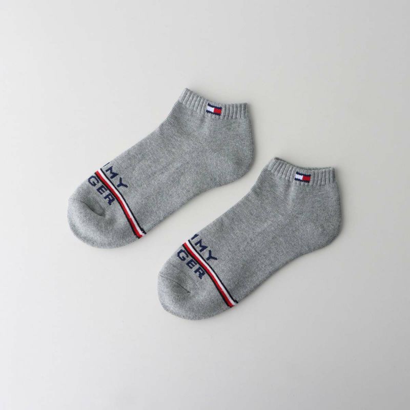 【WEB限定】【3足セット】TOMMYHILFIGERトミーヒルフィガーメンズレディースオーガニックコットン混足底パイルワンポイントロゴスニーカー丈ソックス92554054