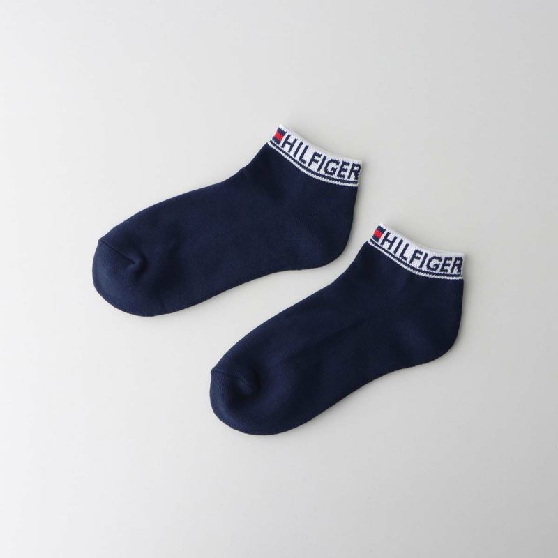 【WEB限定】【3足セット】TOMMYHILFIGERトミーヒルフィガーメンズレディースオーガニックコットン混足底パイルトップロゴスニーカー丈ソックス92554056