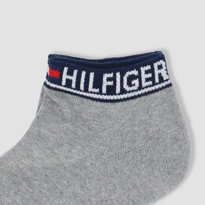 【WEB限定】【3足セット】TOMMYHILFIGERトミーヒルフィガーメンズレディースオーガニックコットン混足底パイルトップロゴスニーカー丈ソックス92554056