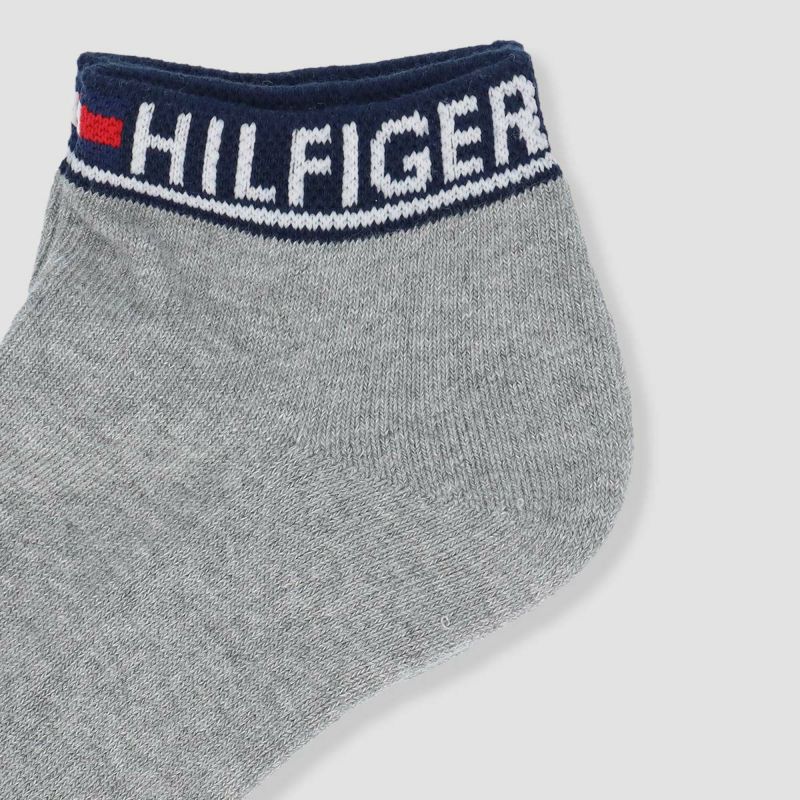 【WEB限定】【3足セット】TOMMYHILFIGERトミーヒルフィガーメンズレディースオーガニックコットン混足底パイルトップロゴスニーカー丈ソックス92554056