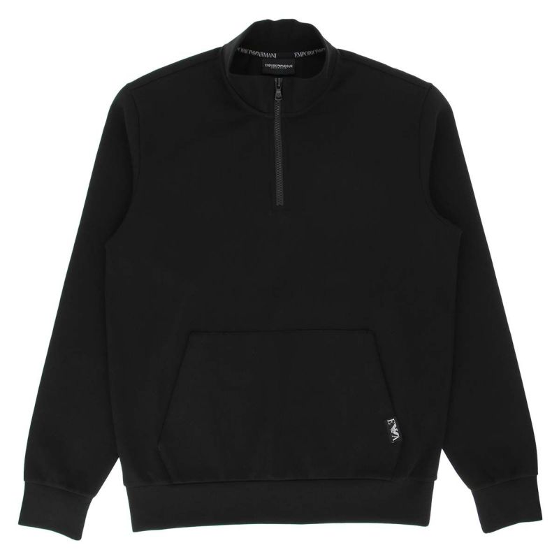 EMPORIO ARMANI ストレッチ PIQUET TERRY HALFZIP スウェット