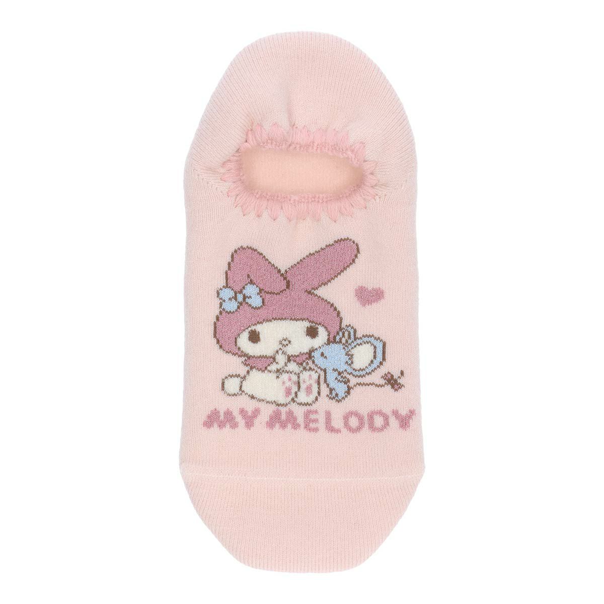 ハマグリパイルホームカバーサンリオコラボマイメロ＆フラット滑り止め付き室内用靴下冷えとりルームソックスあたたかい冬用靴下フローリング（板張り）からの寒さ対策にレッグソリューションギフトプレゼント無料ラッピング03764076