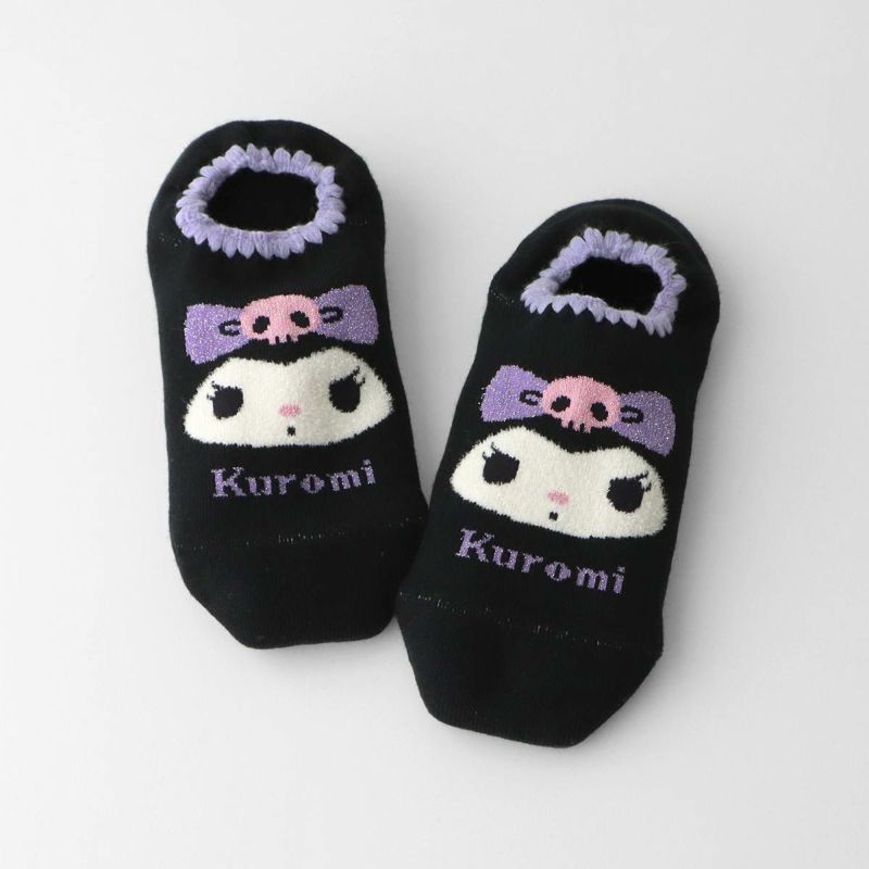 ハマグリパイルホームカバーサンリオコラボなりきりクロミ滑り止め付き室内用靴下冷えとりルームソックスあたたかい冬用靴下フローリング（板張り）からの寒さ対策にレッグソリューションギフトプレゼント無料ラッピング03764079