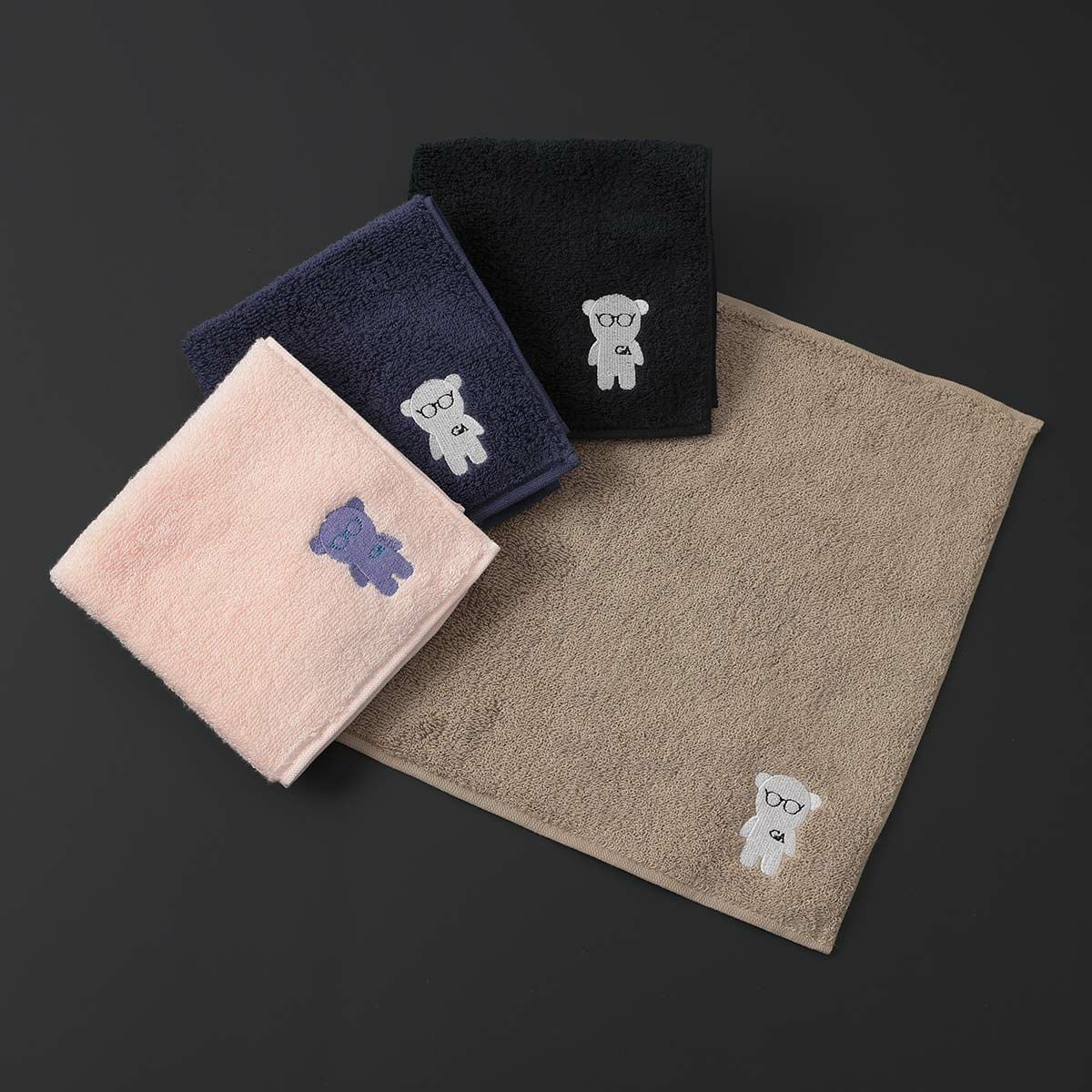 EMPORIOARMANI(エンポリオアルマーニ)EAマンガベア刺?綿100％タオルミニタオルハンドタオルハンカチブランド男性メンズ無料ラッピングギフトプレセント02340025