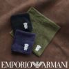 EMPORIOARMANI(エンポリオアルマーニ)EAマンガベア刺?綿100％タオルミニタオルハンドタオルハンカチブランド男性メンズ無料ラッピングギフトプレセント02340025