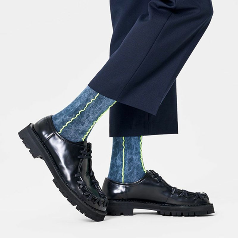 HappySocksハッピーソックスDenim（デニム)クルー丈ソックスユニセックスメンズ＆レディースプレゼント無料ラッピングギフト10240207