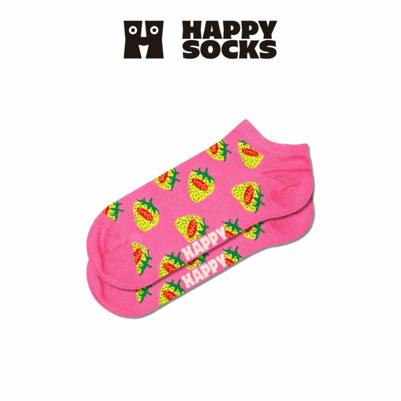 HappySocksハッピーソックスStrawberryFresh（ストロベリーフレッシュ)スニーカー丈ソックスユニセックスメンズ＆レディースプレゼント無料ラッピングギフト10240221