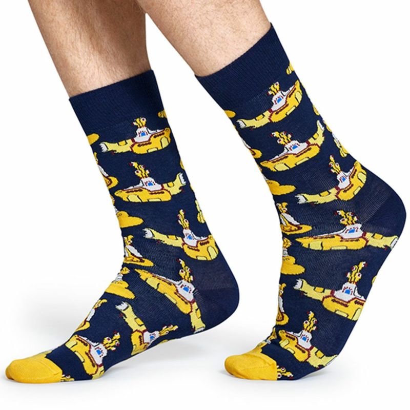 【Limited】HappySocksハッピーソックス×TheBeatles(ザ・ビートルズ)YellowSubmarine（イエローサブマリン）クルー丈ソックスユニセックスメンズ＆レディースプレゼント無料ラッピングギフト14240024