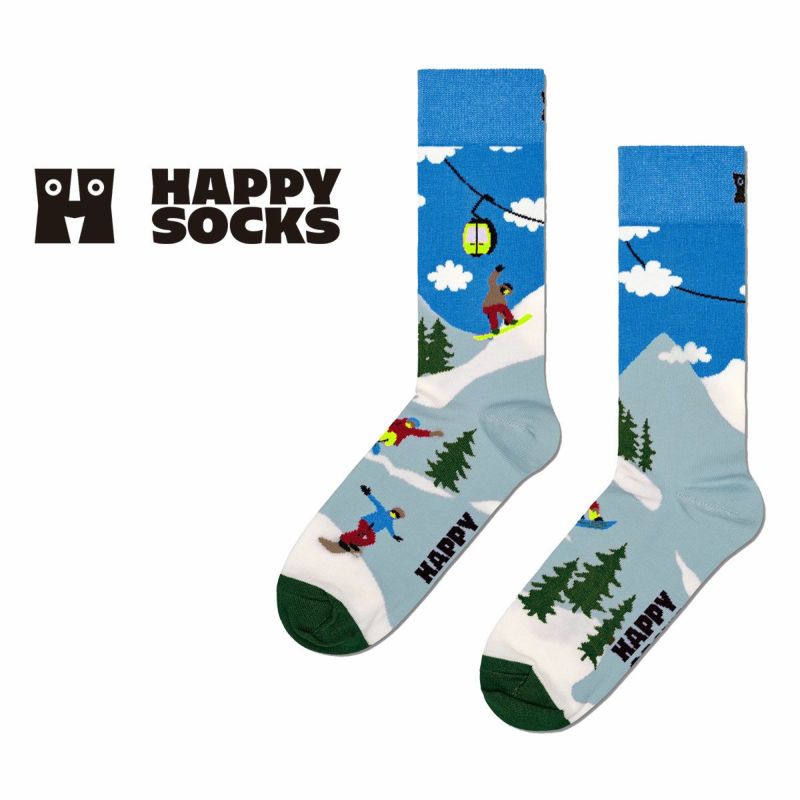 HappySocksハッピーソックスSnowboard（スノーボード)クルー丈ソックスユニセックスメンズ＆レディースプレゼント無料ラッピングギフト10240289