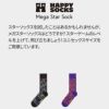 HappySocksハッピーソックスMegaStar（メガスター)クルー丈ソックスユニセックスメンズ＆レディースプレゼント無料ラッピングギフト10240311