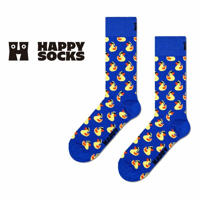 Happy Socks ハッピーソックス Rubber Duck(ラバーダック ) オーガニックコットン クルー丈 ソックス ユニセックス メンズ ＆  レディース プレゼント 無料ラッピング ギフト 10240364 | 靴下 ソックス 通販のナイガイ公式オンラインショップ