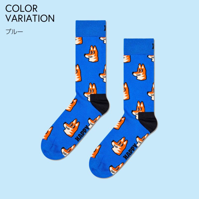 HappySocksハッピーソックスFox(フォックス)クルー丈ソックスユニセックスメンズ＆レディースプレゼント無料ラッピングギフト10240395