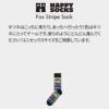 HappySocksハッピーソックスFoxStripe(フォックスストライプ)クルー丈ソックスユニセックスメンズ＆レディースプレゼント無料ラッピングギフト10240397