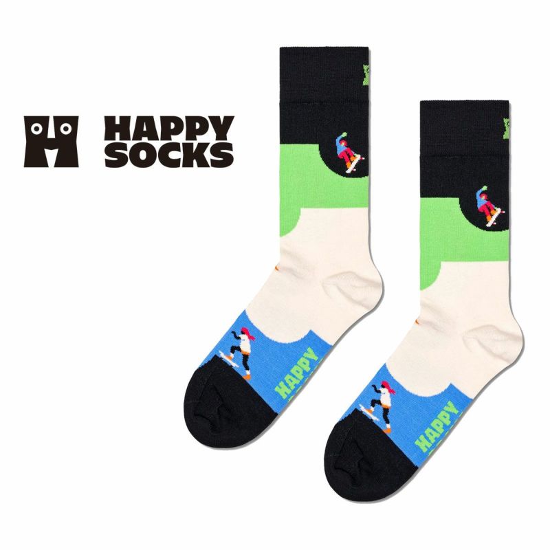 HappySocksハッピーソックスSkateboard(スケートボード)クルー丈ソックスユニセックスメンズ＆レディースプレゼント無料ラッピングギフト10240403