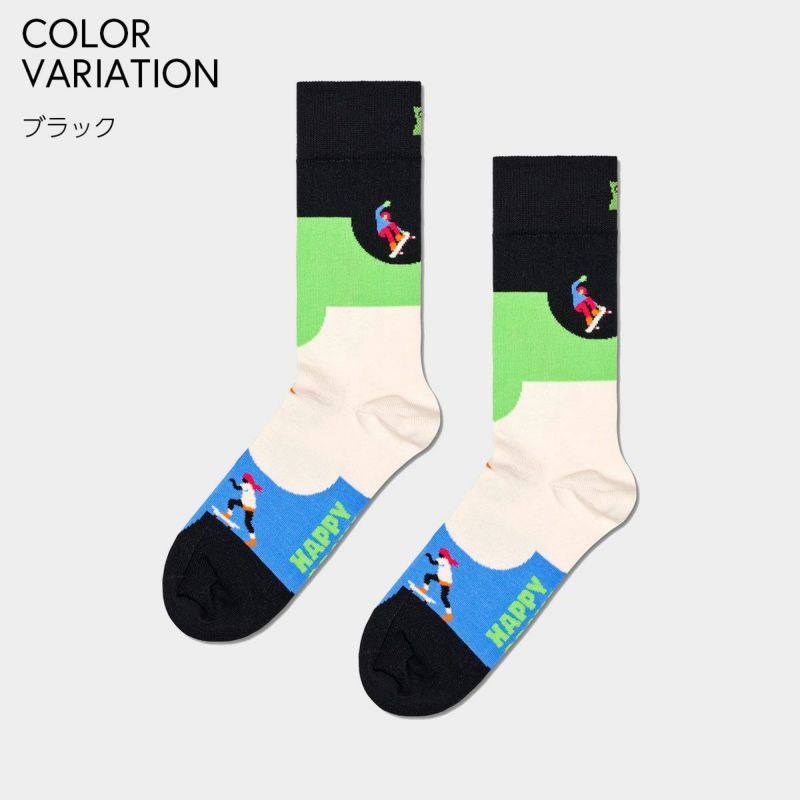 HappySocksハッピーソックスSkateboard(スケートボード)クルー丈ソックスユニセックスメンズ＆レディースプレゼント無料ラッピングギフト10240403