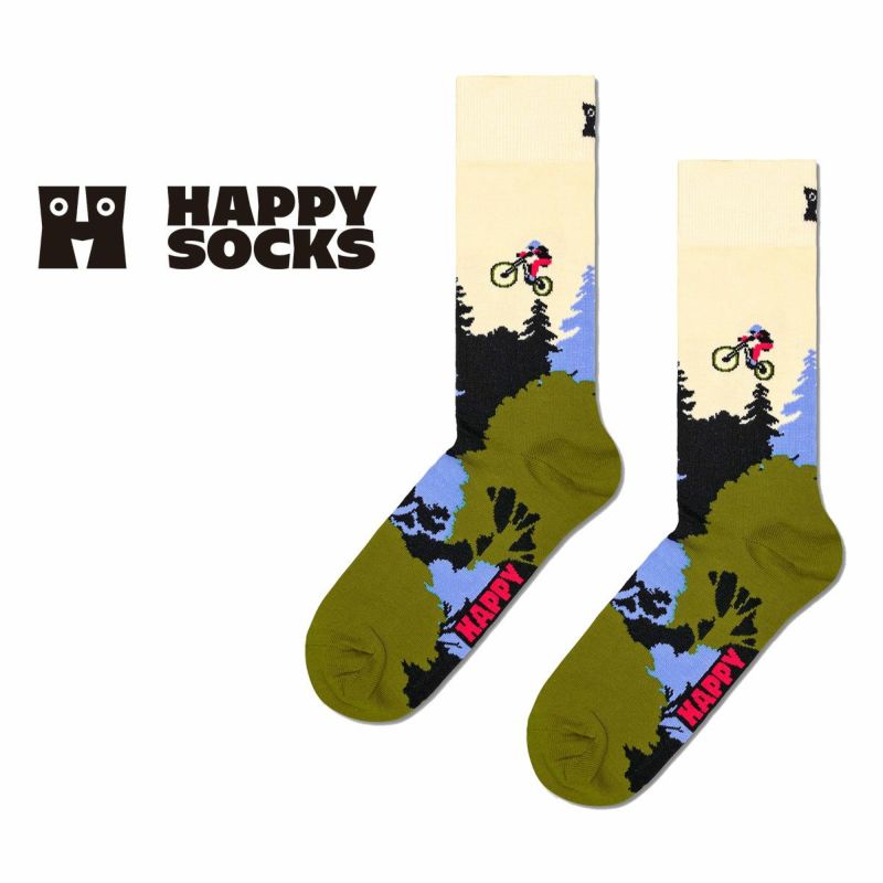 HappySocksハッピーソックスMountainBike(マウンテンバイク)クルー丈ソックスユニセックスメンズ＆レディースプレゼント無料ラッピングギフト10240407