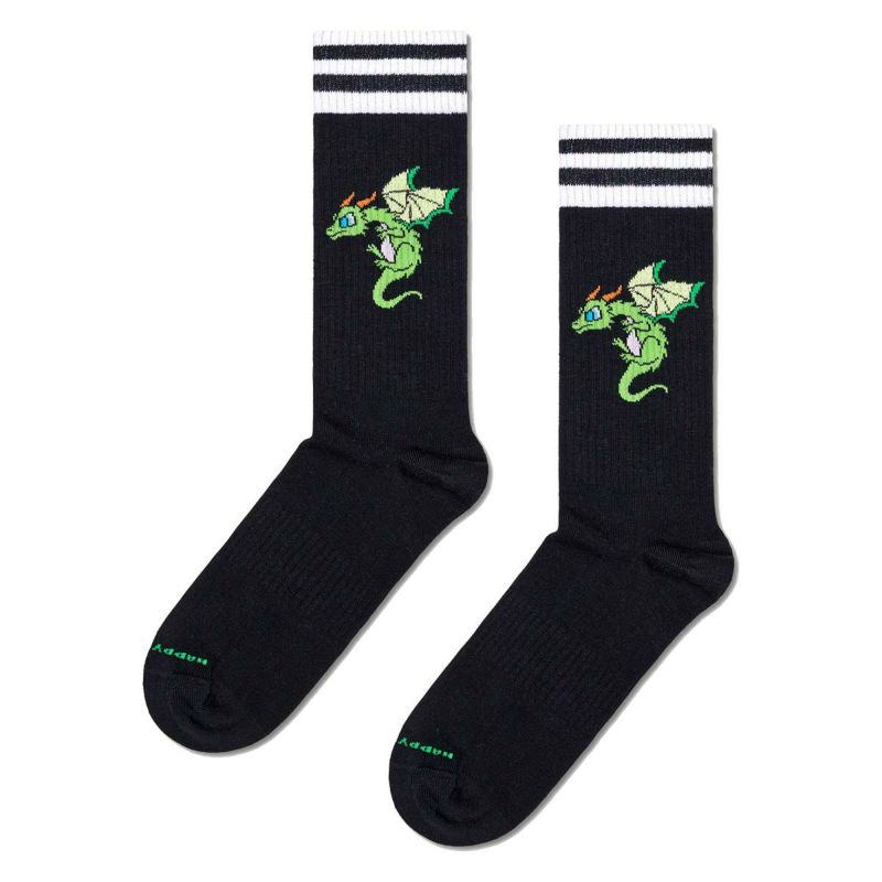 HappySocksハッピーソックスDragonSneaker（ドラゴン)クルー丈スポーツソックスユニセックスメンズ＆レディースプレゼント無料ラッピングギフト10240387