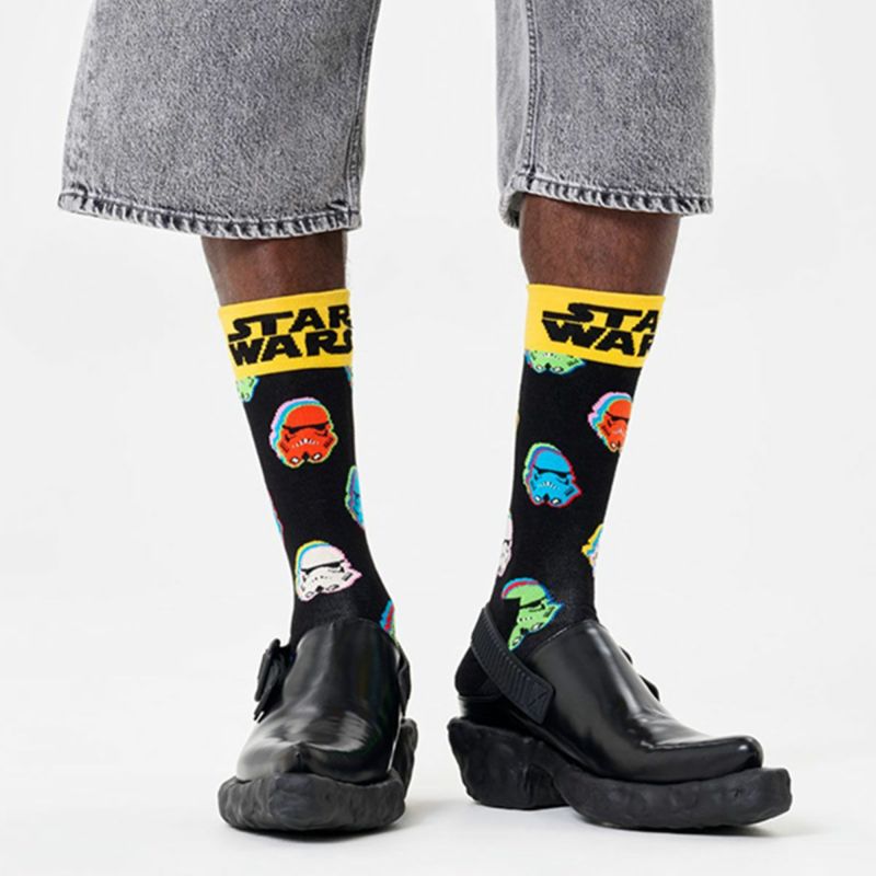 【Limited】HappySocksハッピーソックス×StarWars（スターウォーズ）Stormtrooper（ストームトルーパー）クルー丈ソックスユニセックスメンズ＆レディースプレゼント無料ラッピングギフト14240043