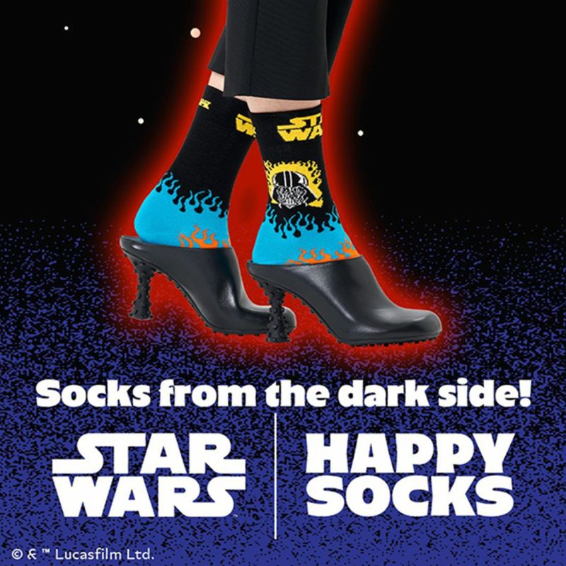 【Limited】HappySocksハッピーソックス×StarWars（スターウォーズ）Stormtrooper（ストームトルーパー）クルー丈ソックスユニセックスメンズ＆レディースプレゼント無料ラッピングギフト14240043